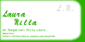 laura milla business card